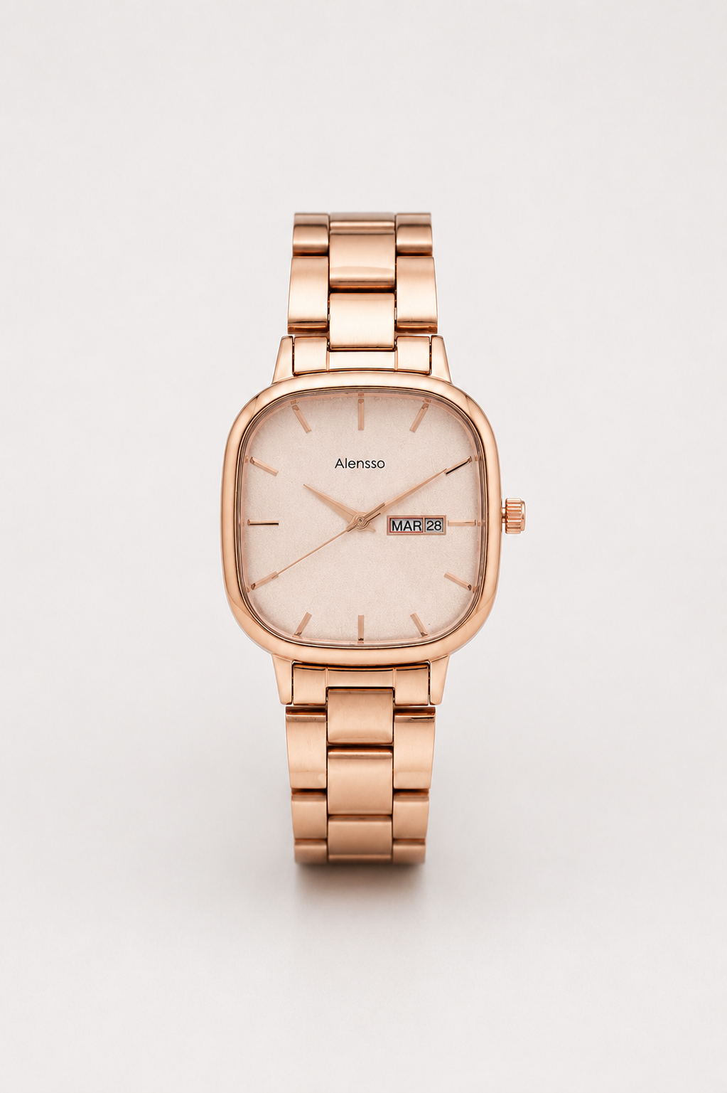 Alensso Signora A156 Women’s Analog Watch Rose Gold Dial & Rose Gold Chain Strap