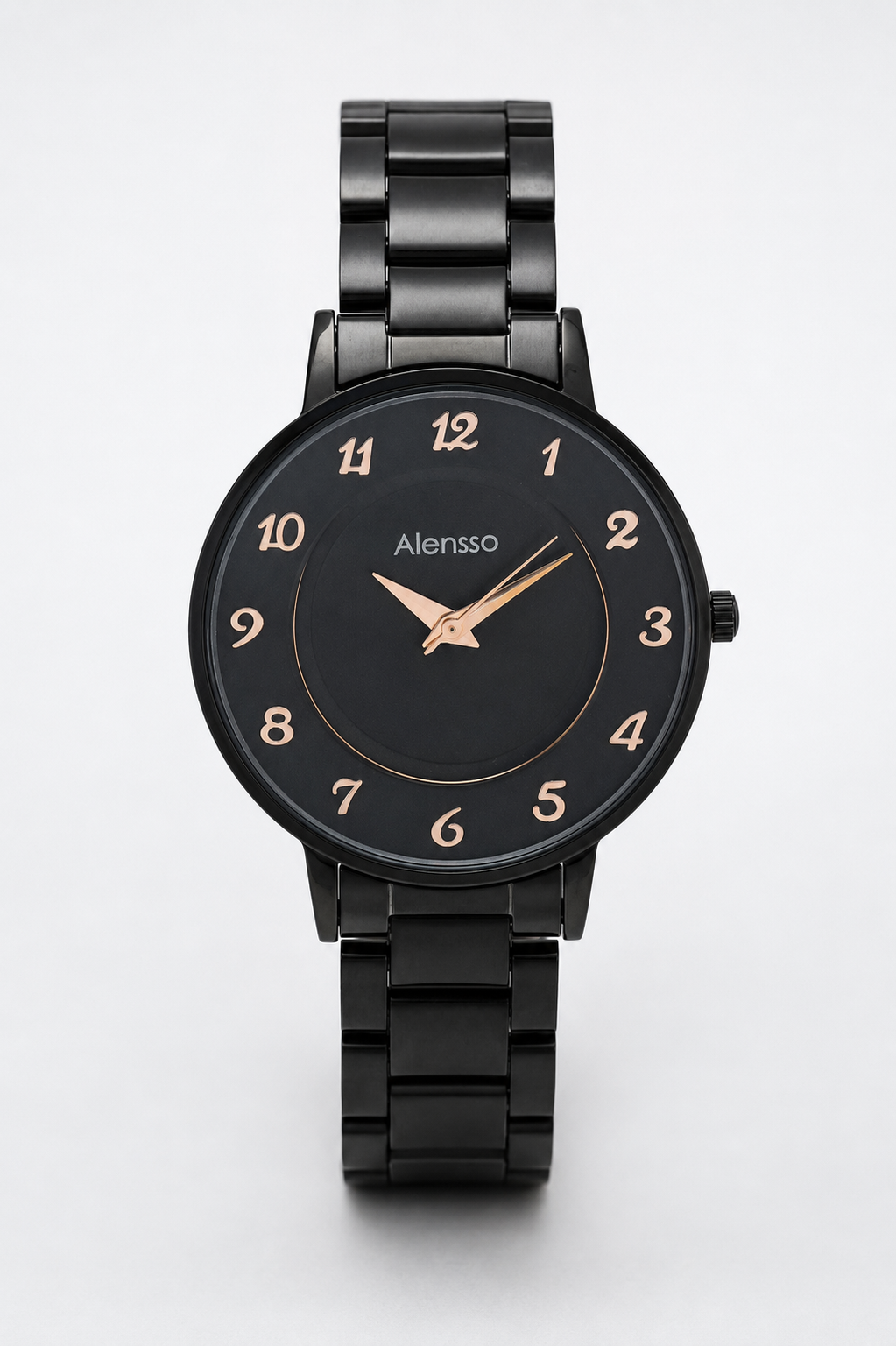 Alensso SIGNORA A139 Women’s Quartz Watch Black Dial & Black Chain Strap