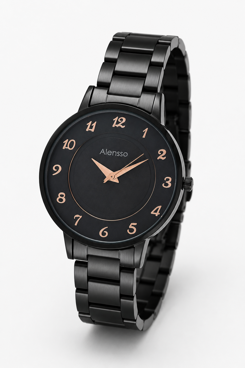 Alensso SIGNORA A139 Women’s Quartz Watch Black Dial & Black Chain Strap